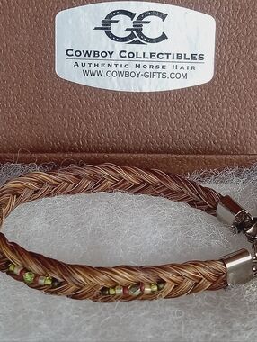 Cowboy Collectibles Braided Horse Hair Beaded Bracelet New In Box